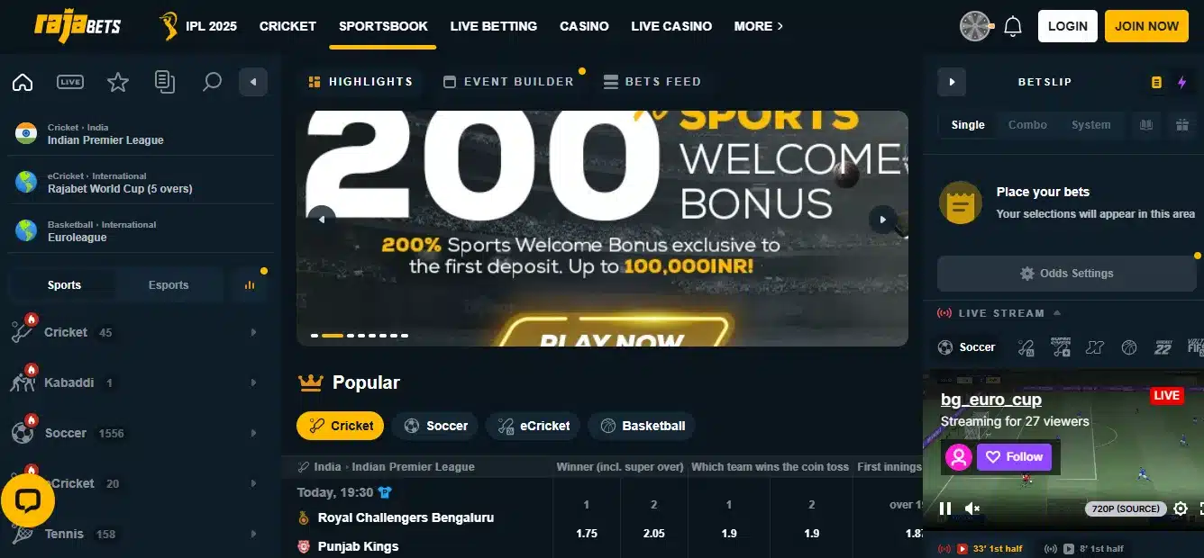 Rajabets website
